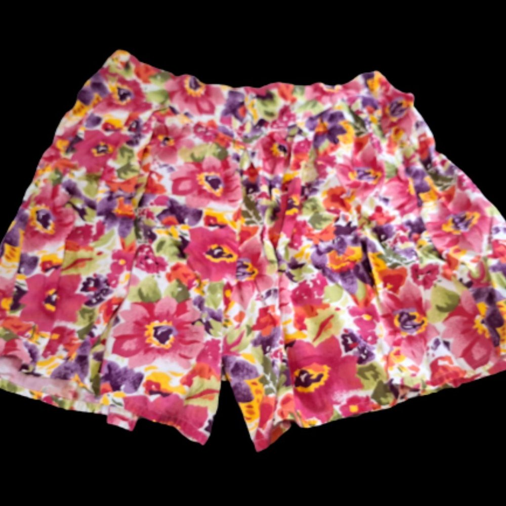 Gitano 90's Floral Retro Vintage Shorts Size 24 Summer Florida Beach Bea